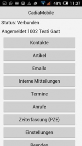 Warenwirtschaft auf Handy